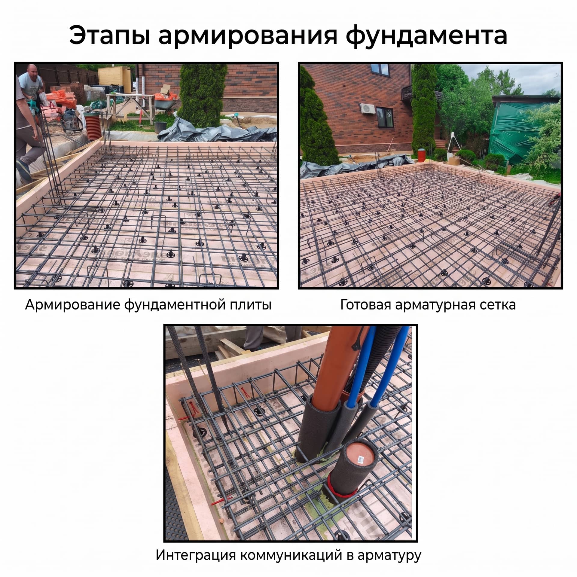 Армирование фундамента частного дома